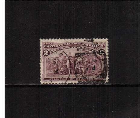 view larger image for Commemoratives 1893 Columbian - Early Period Commemoratives: SG Number 236 / Scott Number 2c - 'Landing of Columbus' (1893) - A good sound used stamp.