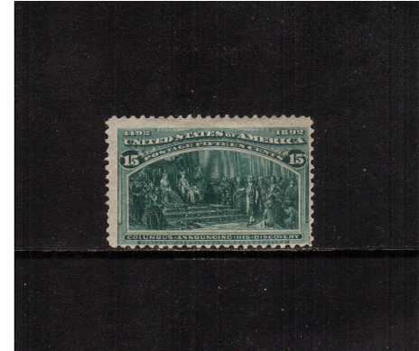 view larger image for Commemoratives 1893 Columbian - Early Period Commemoratives: SG Number 243 / Scott Number 15c - 'Columbus Announcing his Discovery' (1893) - A mounted mint stamp with average centering