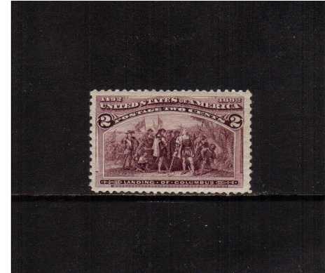 view larger image for Commemoratives 1893 Columbian - Early Period Commemoratives: SG Number 236 / Scott Number 2c - 'Landing of Columbus' (1893) - A very fresh lightly mounted mint stamp.