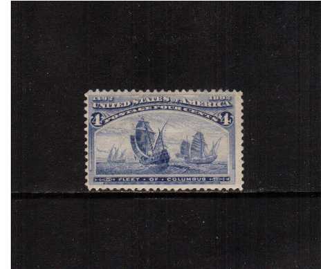 view larger image for Commemoratives 1893 Columbian - Early Period Commemoratives: SG Number 238 / Scott Number 4c 'Fleet of Columbus' (1893) - A fine and fresh lightly mounted mint stamp centered a little to the left.
