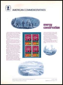 view larger image for Commemorative Panels Commemorative Panels: SG Number 1545 / Scott Number Panel Number 38 (1974) - Enery Conservation
<br/><br/>
<b>COMMEMORATIVE PANEL 38</b>