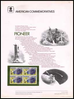 view larger image for : SG Number 1552 / Scott Number 1556 (1975) - Space - Pioneer
<br/><br/>
<b>COMMEMORATIVE PANEL 44</b>