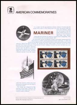 view larger image for : SG Number 1553 / Scott Number 1557 (1975) - Space - Mariner 10
<br/><br/>
<b>COMMEMORATIVE PANEL 47</b>