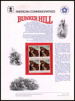 view larger image for Commemorative Panels Commemorative Panels: SG Number 1562 / Scott Number Panel Number 51 (1975) - Battle of Bunker Hill
<br/><br/>
<b>COMMEMORATIVE PANEL 51</b>