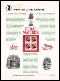 view larger image for Commemorative Panels Commemorative Panels: SG Number 1706 / Scott Number Panel Number 89 (1977) - Christmas - Mailbox
<br/><br/>
<b>COMMEMORATIVE PANEL 89</b>