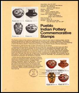 view larger image for Pages Pages: SG Number 1682-1685 / Scott Number 13 April 1977 (1977) - Pueblo Art 
<br/><b>Official Souvenir Page</b>