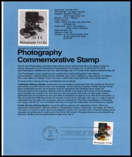 view larger image for Pages Pages: SG Number 1727 / Scott Number 26 June 1978 (1978) - Photography
<br/><b>Official Souvenir Page</b>