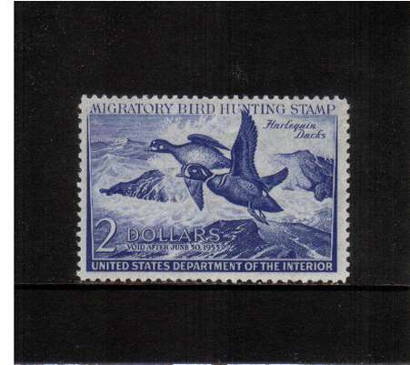 view larger image for Federal Ducks Federal Ducks: SG Number  / Scott Number $2 (1952) - Migratory Bird Hunting and Conservation Stamp<br/>
Inscribed 'Void after June 30th, 1953'<br/>
A superb unmounted mint single.