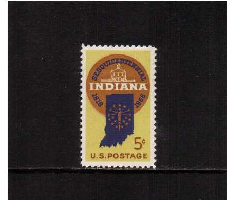 view larger image for  : SG Number 1288 / Scott Number 1308 (1966) - Indiana Statehood