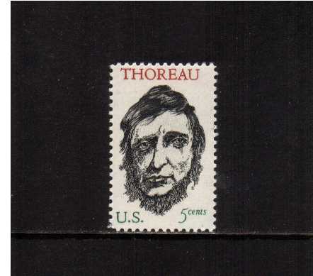 view larger image for  : SG Number 1307 / Scott Number 1327 (1967) - Henry David Thoreau