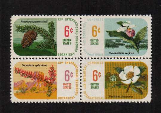 view larger image for  : SG Number 1366a / Scott Number 1379a (1969) - Botanical Congress<br/>Block of 4