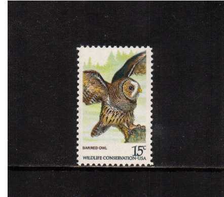 view larger image for  : SG Number 1733 / Scott Number 1762 (1978) - Wildlife - Barred Owl
