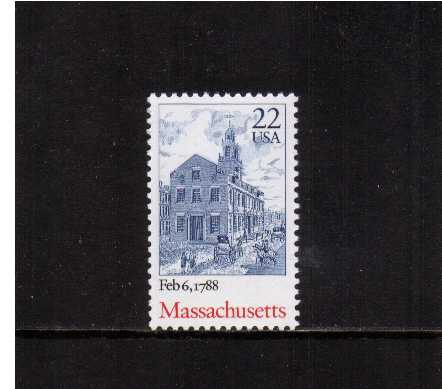 view larger image for  : SG Number 2338 / Scott Number 2341 (1988) - Massachusetts Statehood