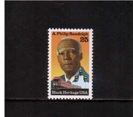 view larger image for  : SG Number 2386 / Scott Number 2402 (1989) - Black Heritage Series - A. Philip Randolph