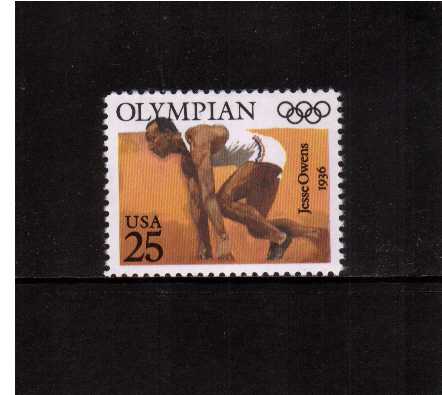 view larger image for  : SG Number 2530 / Scott Number 2496 (1990) - Olympians - Jesse Owens