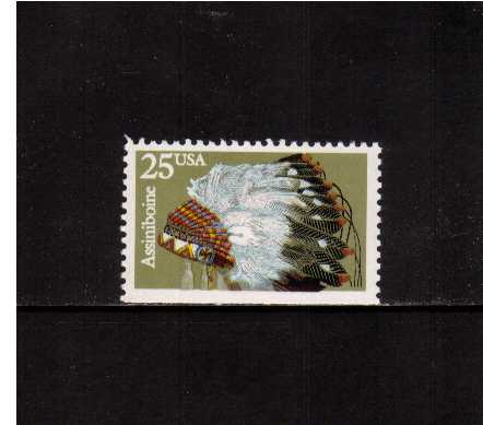 view larger image for  : SG Number 2535 / Scott Number 2501 (1990) - Indian Headdresses - Assiniboine <br/>Booklet single