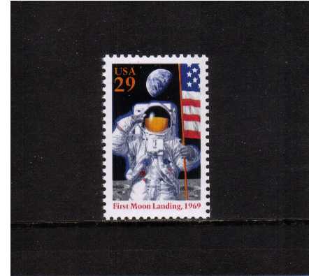 view larger image for  : SG Number 2922v / Scott Number 2841a (1994) - 25th Anniversary of Moon Landing<br/>
Single from the minisheet