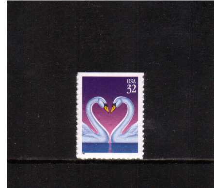 view larger image for  : SG Number 3274 / Scott Number 3123 (1997) - Love  'Swans' <br/>
Booklet single<br/><br/>
Self adhesive