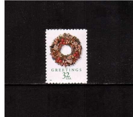 view larger image for Commemoratives 1996 - 1998 - Later Period Commemoratives: SG Number 3520 / Scott Number 32c (1998) - Christmas - Large Size -Victorian Wreath
<br/><br/>Self adhesive