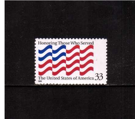 view larger image for  : SG Number 3638 / Scott Number 3331 (1999) - ' Honoring those who served'
<br/><br/>
Self adhesive