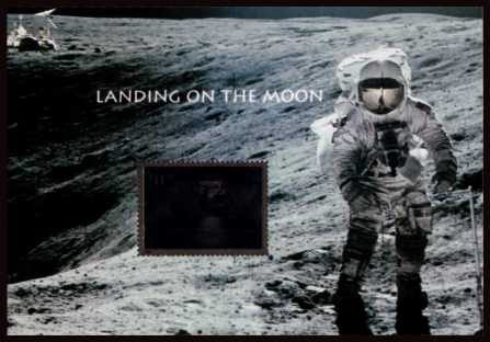 view larger image for  : SG Number MS3832d / Scott Number 3413 (2000) - Space - 'Landing on the Moon'
<br/>
<br/>
Hologram Stamp