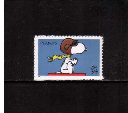 view larger image for  : SG Number 3976 / Scott Number 3507 (2001) - 'Snoopy' from Peanuts Comic Strip<br/>
<br/>
Self adhesive