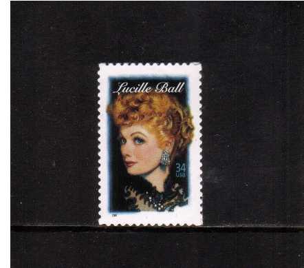 view larger image for  : SG Number 3992 / Scott Number 3523 (2001) - Legends of Hollywood - Lucille Ball<br/>
<br/>
Self adhesive