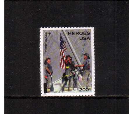 view larger image for  : SG Number 4110 / Scott Number B2 (2002) - 'Heroes of 9-11' <br/>Charity Issue
<br/>
<br/>
Self adhesive
