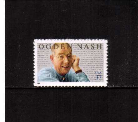 view larger image for  : SG Number 4172 / Scott Number 3659 (2002) - Ogden Nash - Poet
<br/>
<br/>
Self adhesive