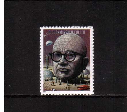 view larger image for  : SG Number 4375 / Scott Number 3870 (2004) - Richard Buckminster Fuller, Engineer <br/>
<br/>
Self adhesive