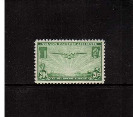view larger image for Airmails Airmails: SG Number A775 / Scott Number 20c (1937) - China Clipper  <br>Green