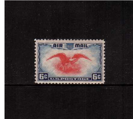 view larger image for Airmails Airmails: SG Number A845 / Scott Number 6c (1938) - Eagle          Blue & Carmine