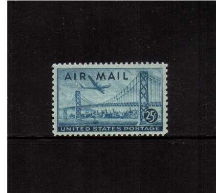 view larger image for Airmails Airmails: SG Number A950 / Scott Number 25c (1947) - Oakland Bay Bridge