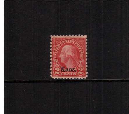 view larger image for  : SG Number 657 / Scott Number 660 (1929) - George Washington
<br/>with 'Kans.' Overprint