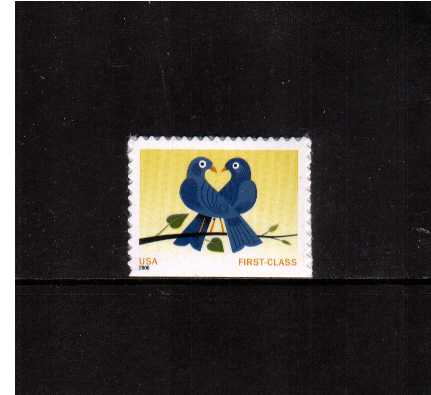 view larger image for  : SG Number 4525 / Scott Number 3976 (2006) - LOVE - Lovebirds<br/>
Booklet single inscribed FIRST CLASS
<br/>
<br/>
Self adhesive
