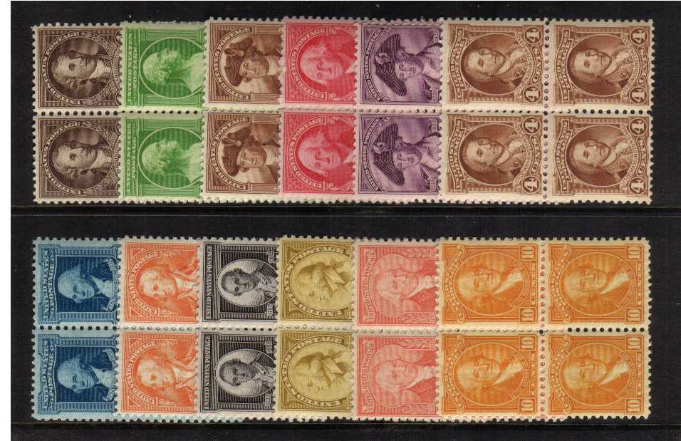 view larger image for  : SG Number 704-715 / Scott Number 704-715 (1932) - Set of Twelve in superb unmounted mint <br/>bright a very fresh blocks of four