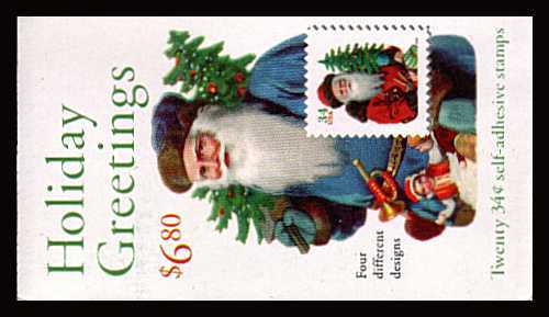 view larger image for Booklets Booklets: SG Number - / Scott Number $6.80 (2001) - Christmas - Santas<br/>
<br/>
Self adhesive

