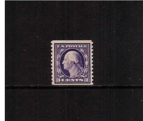 view larger image for  : SG Number 452 / Scott Number 445 (1914) - George Washington<br/>
Coil - Imperforate x Perforation 10<br/>
A superb unmounted mint with usual centering with the benefit of a PHILATELIC FOUNDATION certificate.