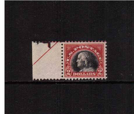 view larger image for  : SG Number 527 / Scott Number 547 (1920) - Ben Franklin<br/>
A superb unmounted mint left side marginal stamp with the benefit of a PHILATELIC FOUNDATION certificate.