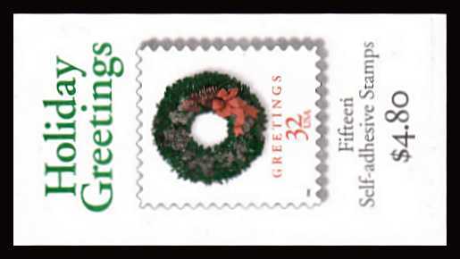 view larger image for Booklets Booklets: SG Number SB279 / Scott Number $4.80 (1998) - Christmas - Wreaths
<br/><br/>
Self adhesive -
Price is not a mistake!