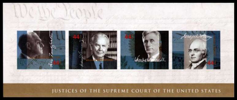 view larger image for  : SG Number MS5000 / Scott Number 4422 (2009) - Justices of The Supreme Court minisheet<br/><br/>Self Adhesive