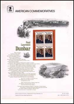 view larger image for  : SG Number 1560 / Scott Number 1554 (1975) - Panel Number 49<br/>
Arts Issue - Paul L. Dunbar Poet