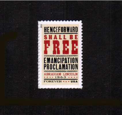 view larger image for  : SG Number 5348 / Scott Number 4721 (2013) - Emancipation Proclamation
<br/><br/>Self Adhesive