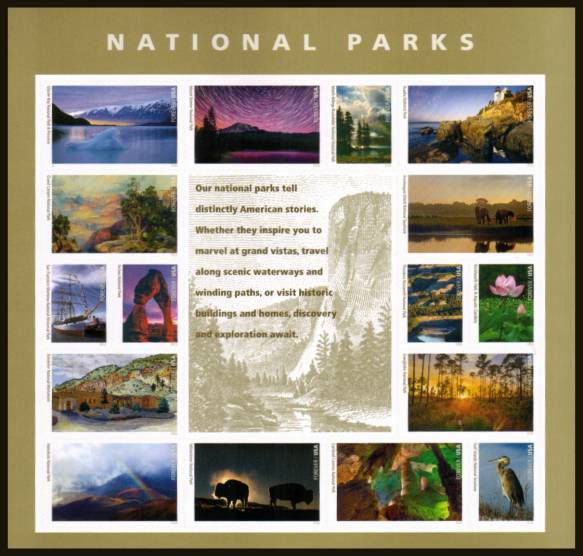 view larger image for  : SG Number  / Scott Number 5080 (2016) - National Parks Centennial<br/>
Sheetlet of sixteen<br/>
Self Adhesive
