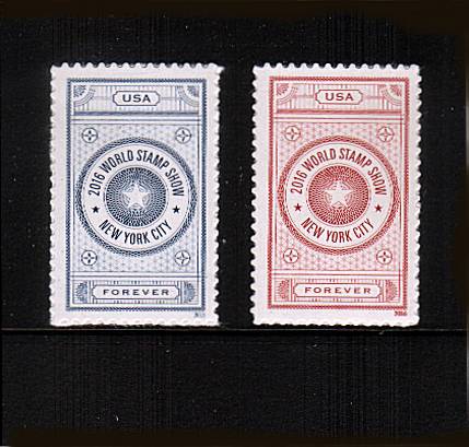 view larger image for  : SG Number  / Scott Number 5062-5063 (2016) - World Stamp Show - NY 2016<br/>
Set of two singles<br/>
Self adhesive