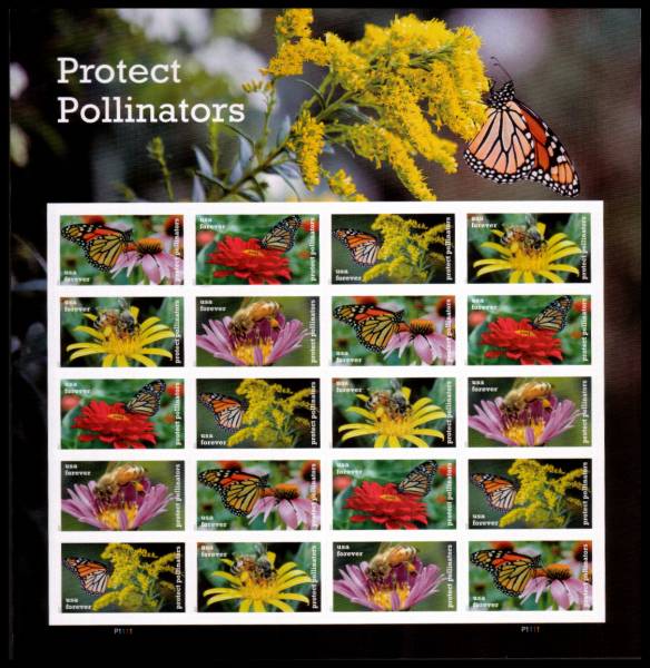 view larger image for  : SG Number  / Scott Number 5228v (2017) - Protected Pollinators<br/>
Sheet of 20<br/>
Self Adhesive
